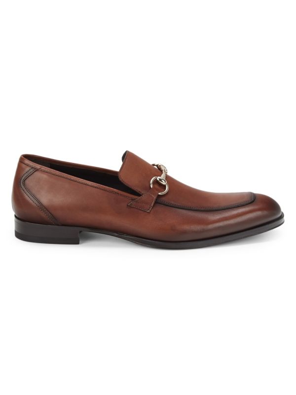 Mezlan Apron Toe Leather Bit Loafers